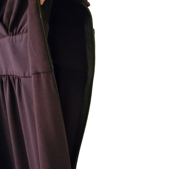 Calvin Klein Purple Stretch Embellished Surplice Neck Flutter Sleeve Dress Sz 1X - Picture 4 of 7